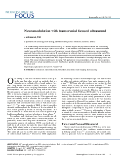 Neuromodulation with transcranial focused ultrasound.